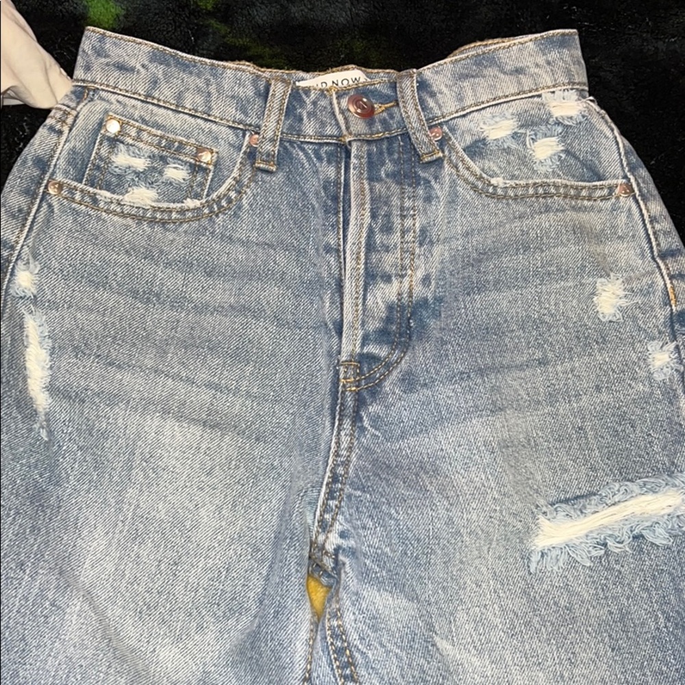 Ripped mom jeans.